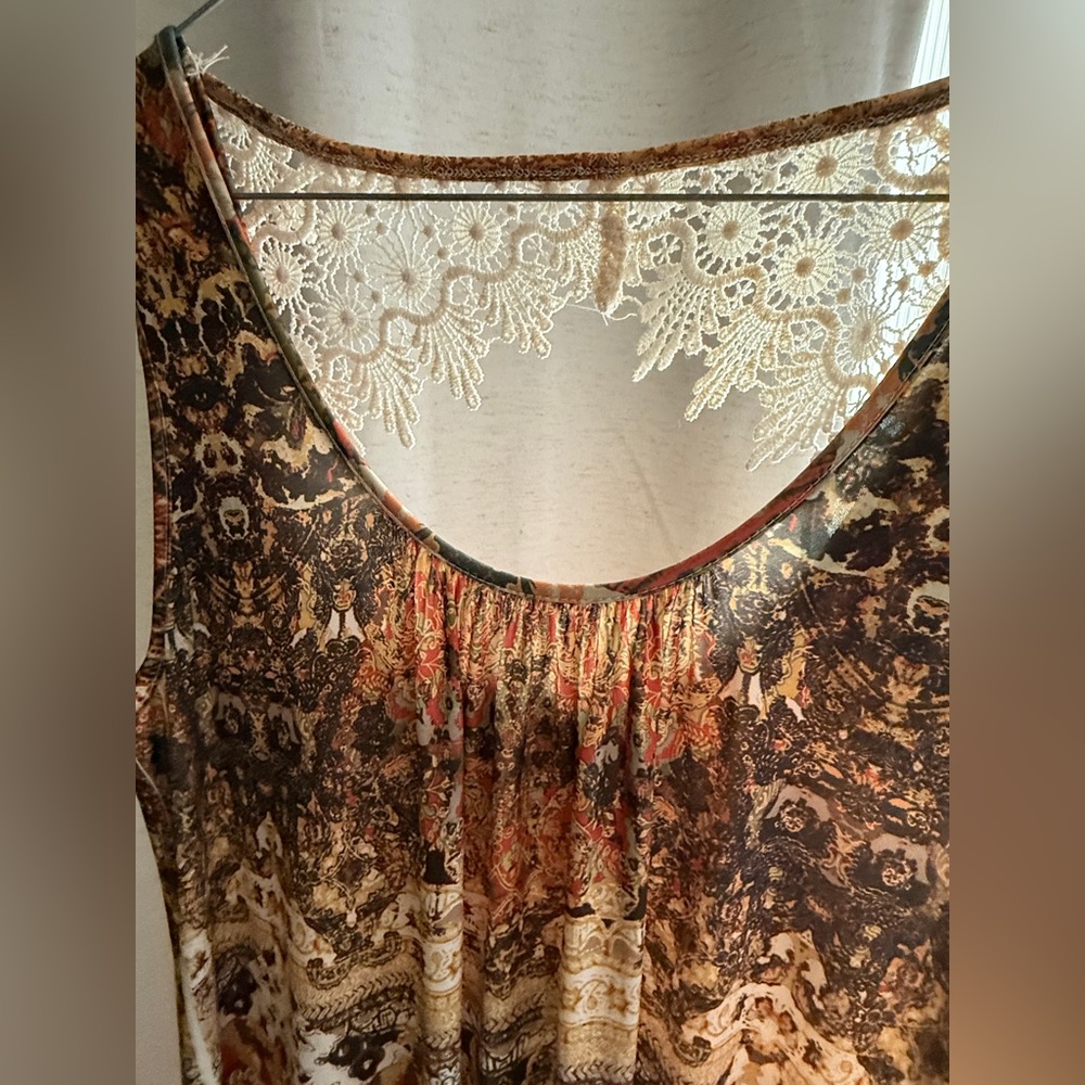 NWT Gold Pattern Dress - Picture 2 of 8